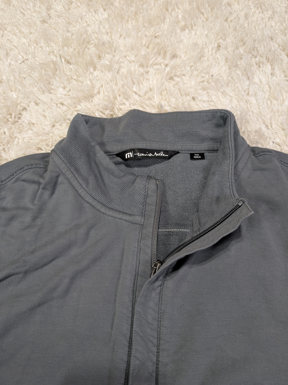 Travis Mathew Charcoal Gray Quarter-Zip Pullover